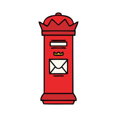 sevimli çizgi İngiliz posta kutusu