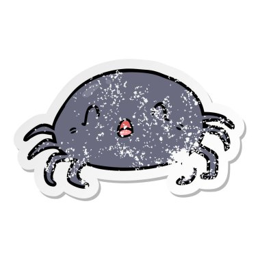 bir çizgi film örümcek sıkıntılı etiket