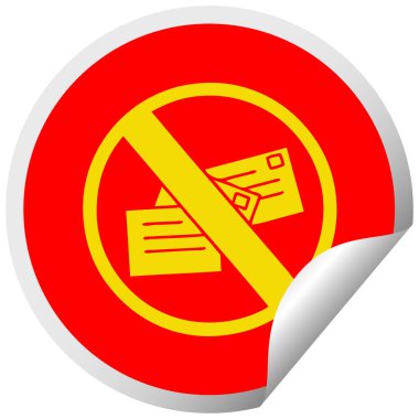 dairesel peeling Etiket cartoon mesaj yok