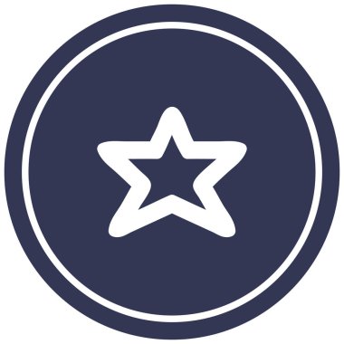 yıldız şekli dairesel simgesi simgesi