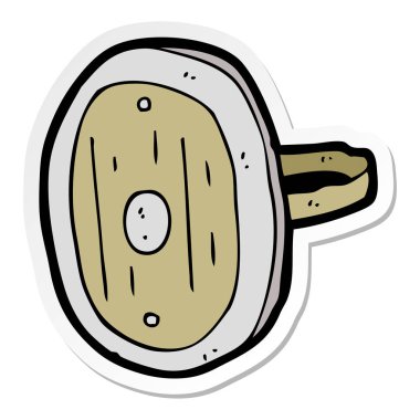 etiket bir karikatür Ortaçağ kalkan