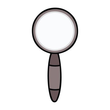 sevimli çizgi bir büyüteç