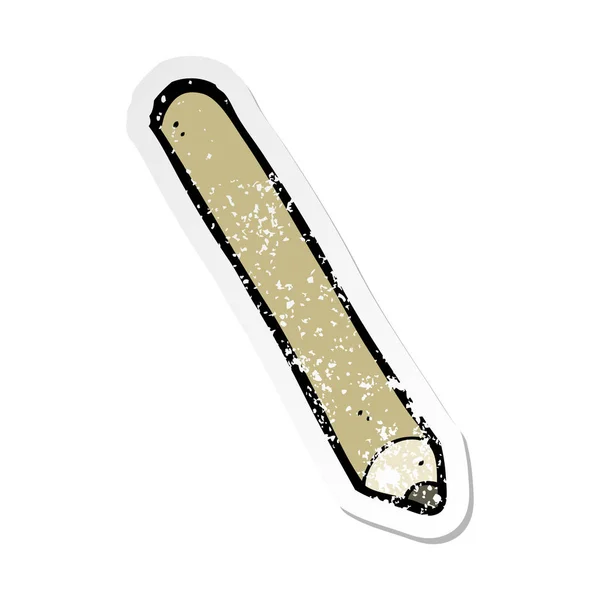 Retro distressed sticker of a cartoon pencil — Stock Vector