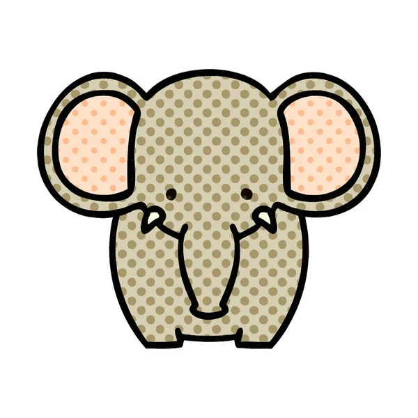 Ιδιόμορφη κόμικ στυλ καρτούν ελέφαντας — Διανυσματικό Αρχείο