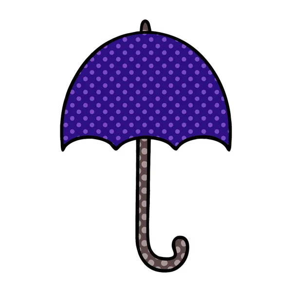 Comic book styl kreslených otevřené deštník — Stockový vektor
