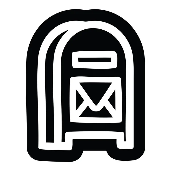 Het Symbool Van Icoon Van Mail Vakje — Stockvector