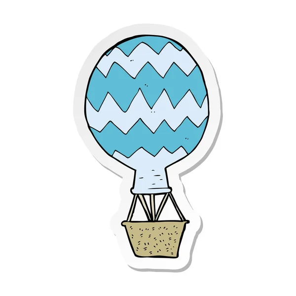 Sticker Van Een Cartoon Luchtballon — Stockvector