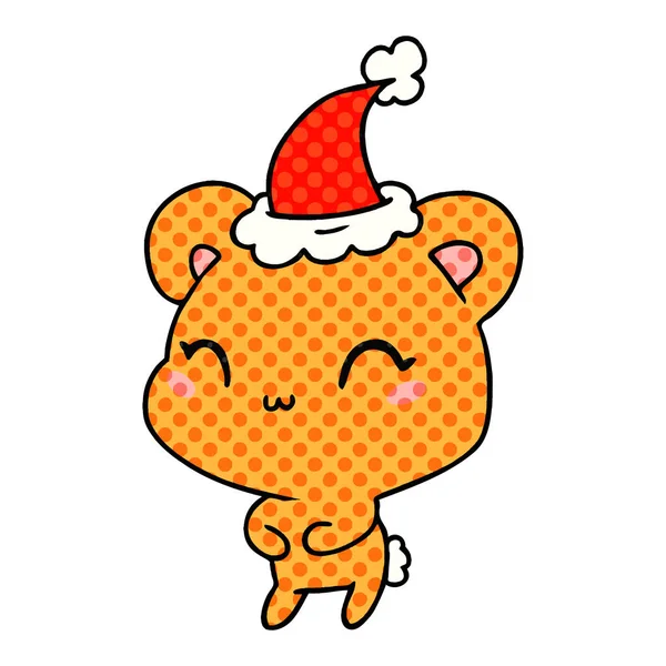 Desenhos animados de Natal do urso kawaii —  Vetores de Stock