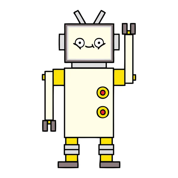 귀여운 만화 로봇 — 스톡 벡터