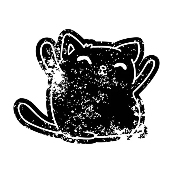 Ikona ładny kawaii Cat — Wektor stockowy