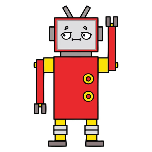 Милі мультфільми робот — стоковий вектор