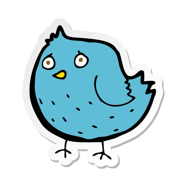 Bir karikatür kuş Sticker — Stok Vektör