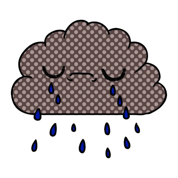 Cartoon of cute crying cloud — Stock Vector