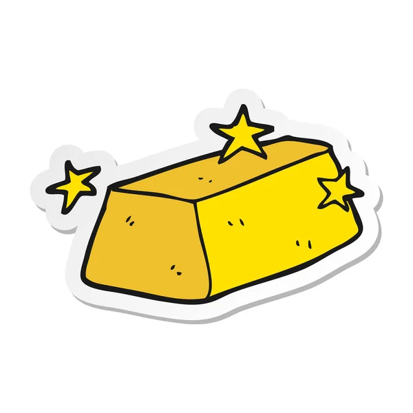 Sticker of a cartoon gold — Stock Vector