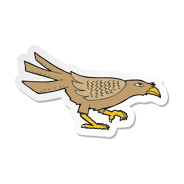 Sticker van een vogel cartoon — Stockvector