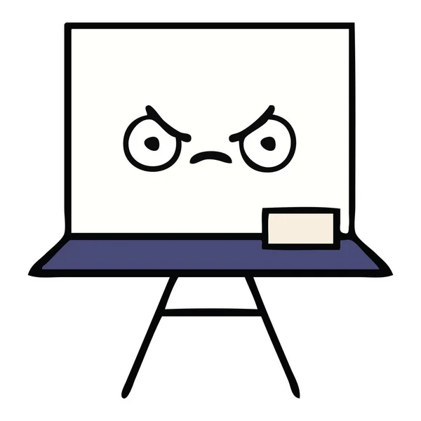 ホワイト ボードのかわいい漫画 — ストックベクタ