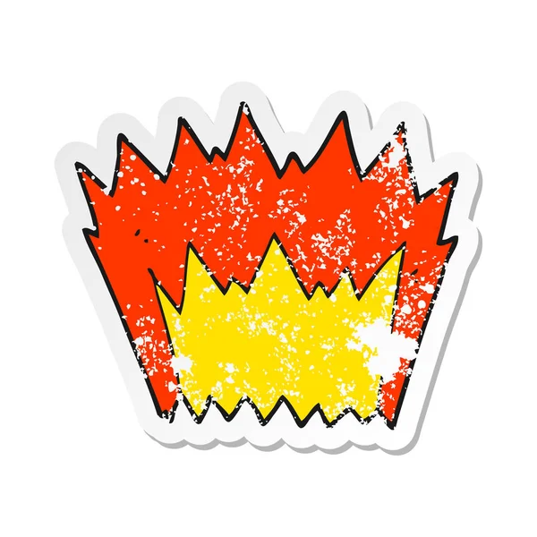 Retro noodlijdende sticker van de explosie van een cartoon — Stockvector