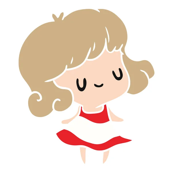 卡通可爱的女孩 kawaii — 图库矢量图片
