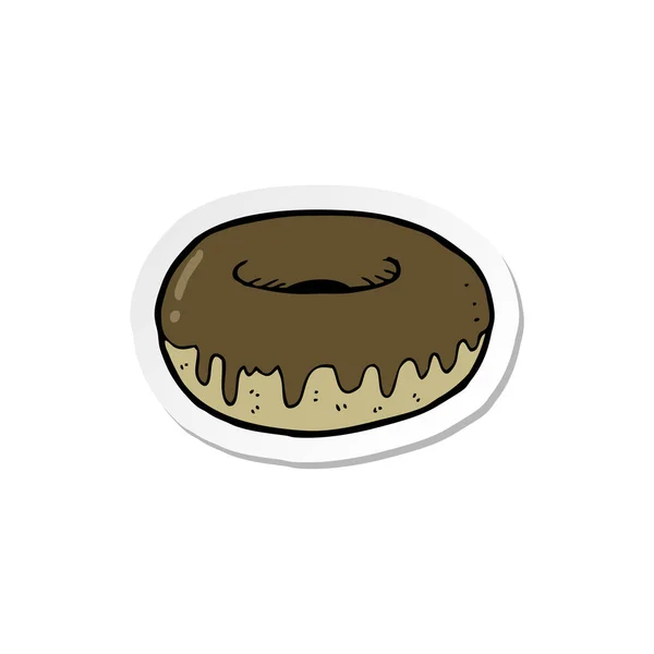 Sticker Van Een Cartoon Donut — Stockvector