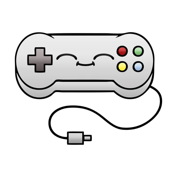 Gradient shaded cartoon game controller — Stock Vector