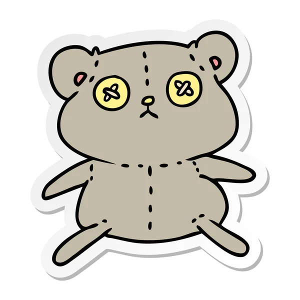 贴纸卡通可爱的泰迪熊 — 图库矢量图片