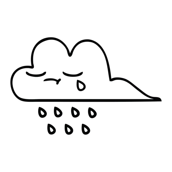Kreslení čar kreslených bouře koťata — Stockový vektor