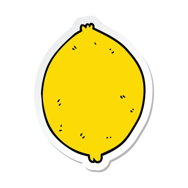 Sticker of a cartoon lemon — Stock Vector