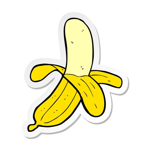 Etiqueta de uma banana de desenho animado — Vetor de Stock