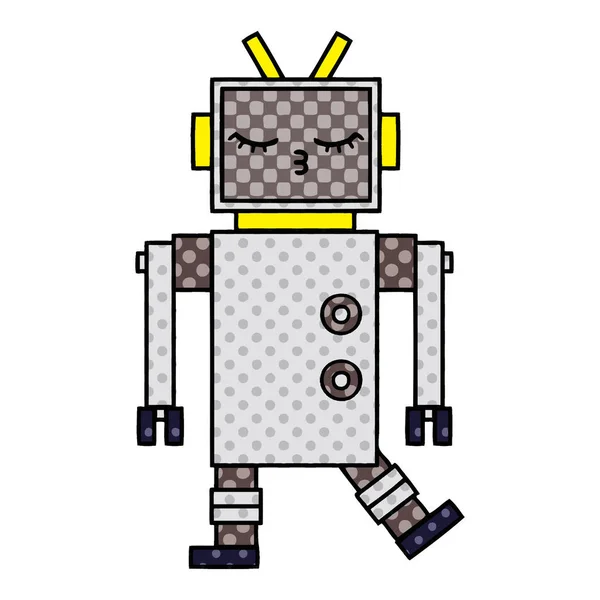 Historieta Estilo Cómic Robot — Vector de stock