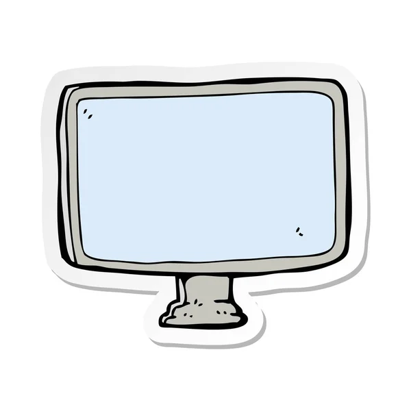 Наклейка экрана мультипликационного компьютера — стоковый вектор