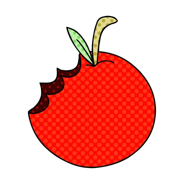 Skurrile Comic-Buch Stil Cartoon-Apfel — Stockvektor