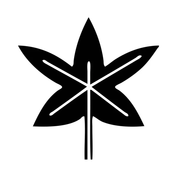 Płaski symbol jesienny liść — Wektor stockowy