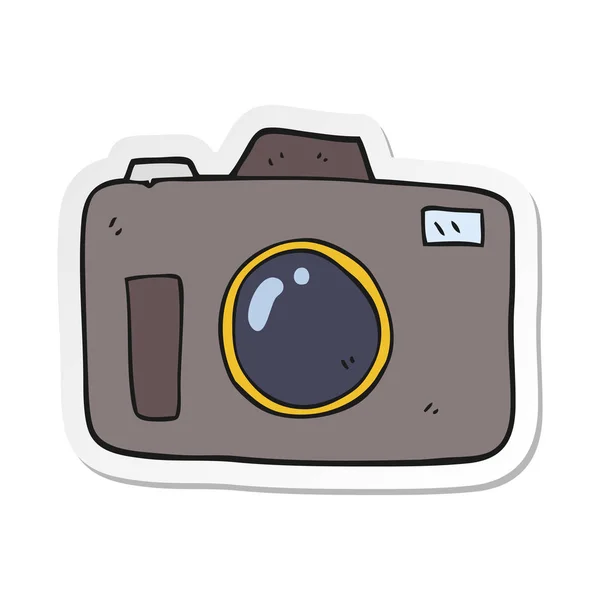 Sticker of a cartoon camera — Stock Vector
