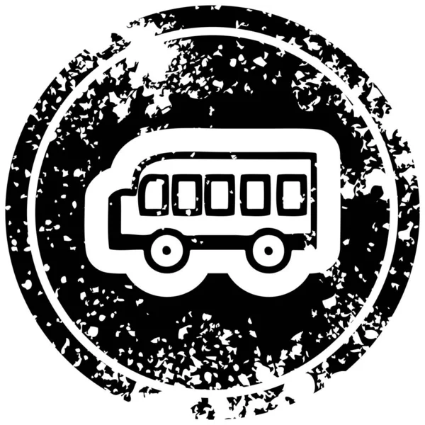 Schoolbus noodlijdende pictogram — Stockvector