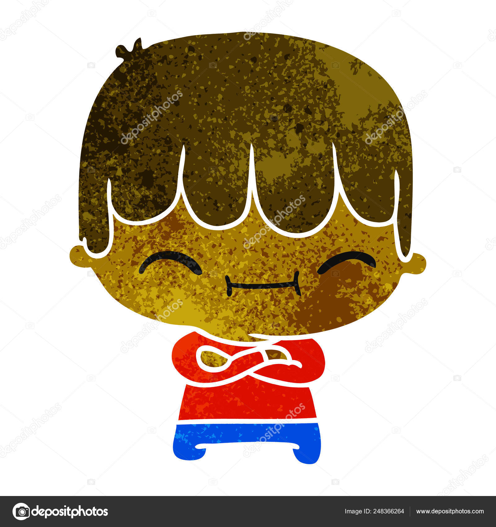 可愛いかわいい男の子のレトロな漫画 ストックベクター 可愛いかわいい男の子のレトロな漫画 ストックベクター