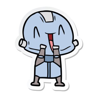 bir çizgi film robot Sticker