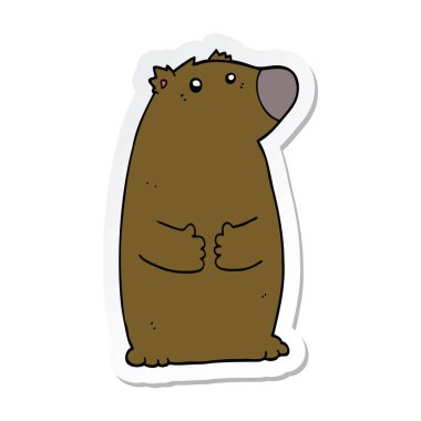 bir çizgi film ayının etiket