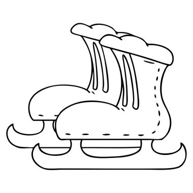 çizim için doodle buz pateni çizmeler