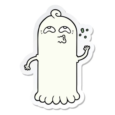 etiket bir karikatür hayaletin