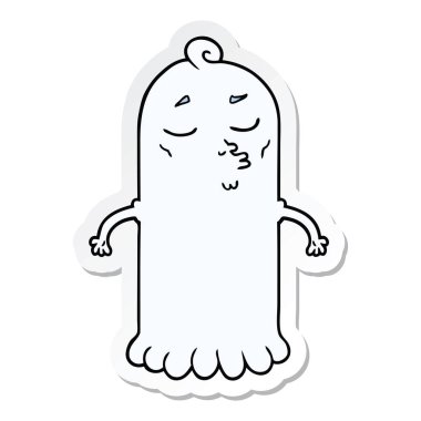 etiket bir karikatür hayaletin
