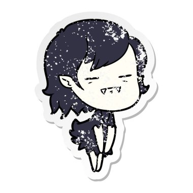 bir çizgi film ölümsüz vampir kızın sıkıntılı etiket