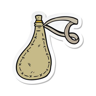 bir çizgi film su torbası etiketi