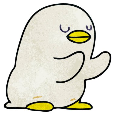 ilginç el çekilmiş çizgi film ördek yavrusu