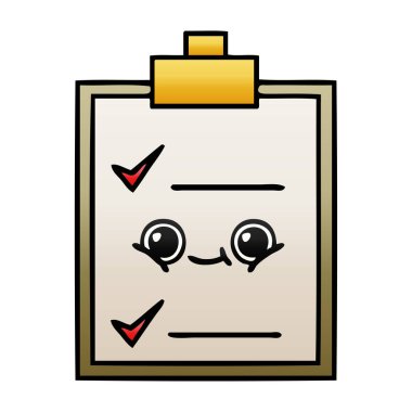 Degrade gölgeli karikatür kontrol listesi