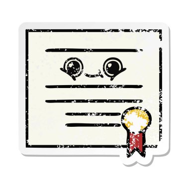 sevimli çizgi mezuniyet diploma sıkıntılı etiket