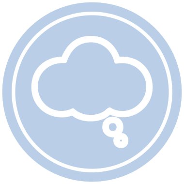 düşünce balonu dairesel simgesinin