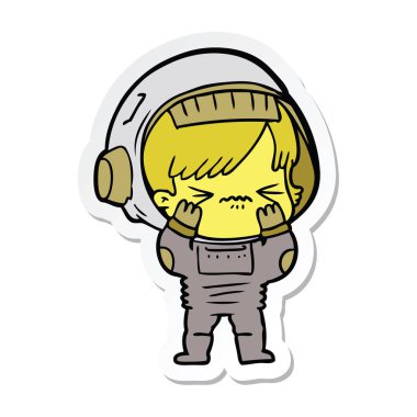 etiket hata yapmaktan bir karikatür alan kız