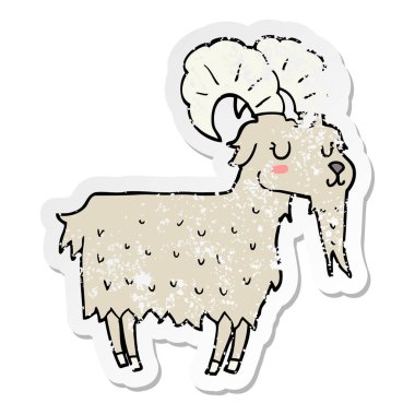 çizgi film keçi sıkıntılı etiket