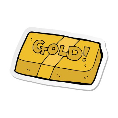 altın bir karikatür çubuğunun etiket