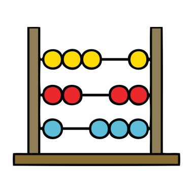 bir matematik abacus sevimli çizgi